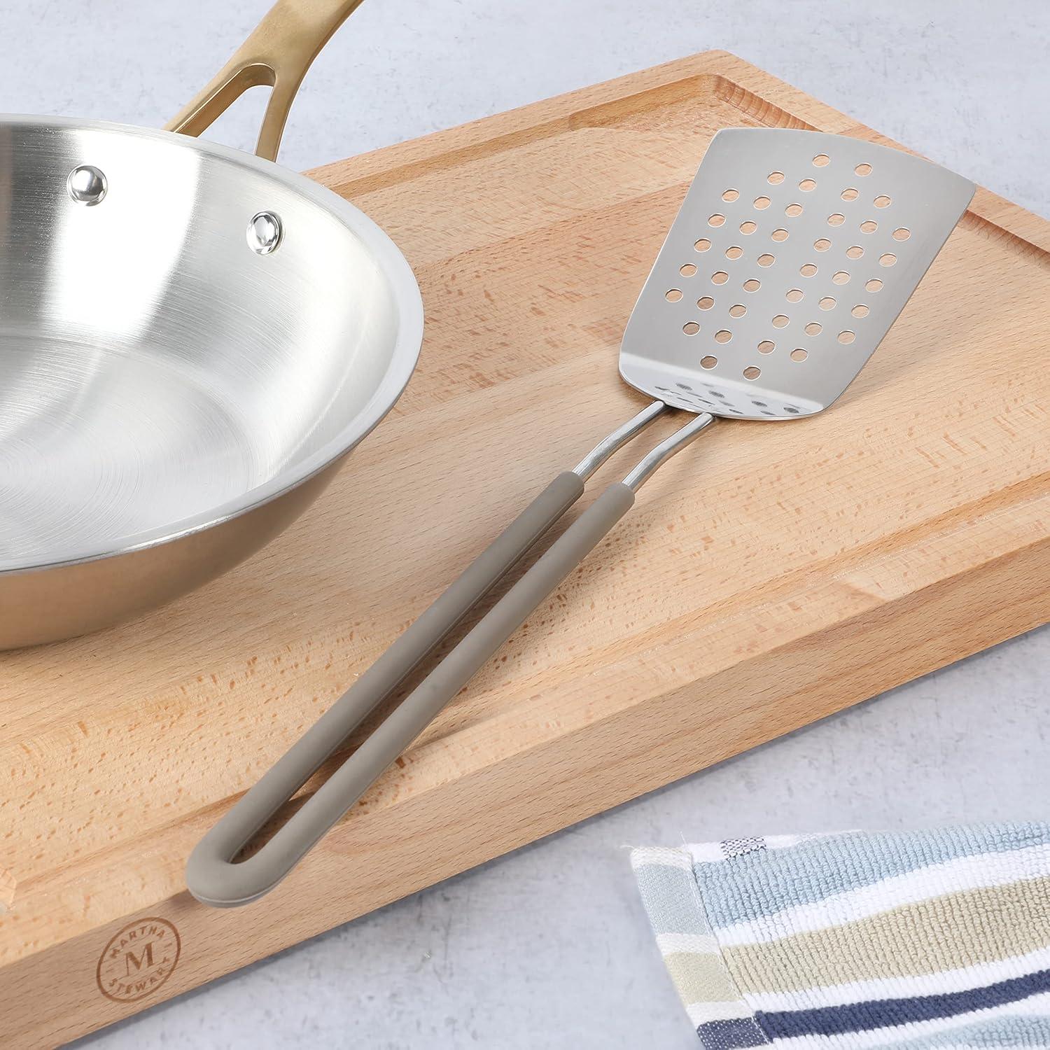 imageMartha Stewart 9Piece Stainless Steel Kitchen Gadget amp Tool Set Prep and Serve Utensils Durable amp RustResistant Dishwasher Safe Cooking AccessoriesBar Tool Set