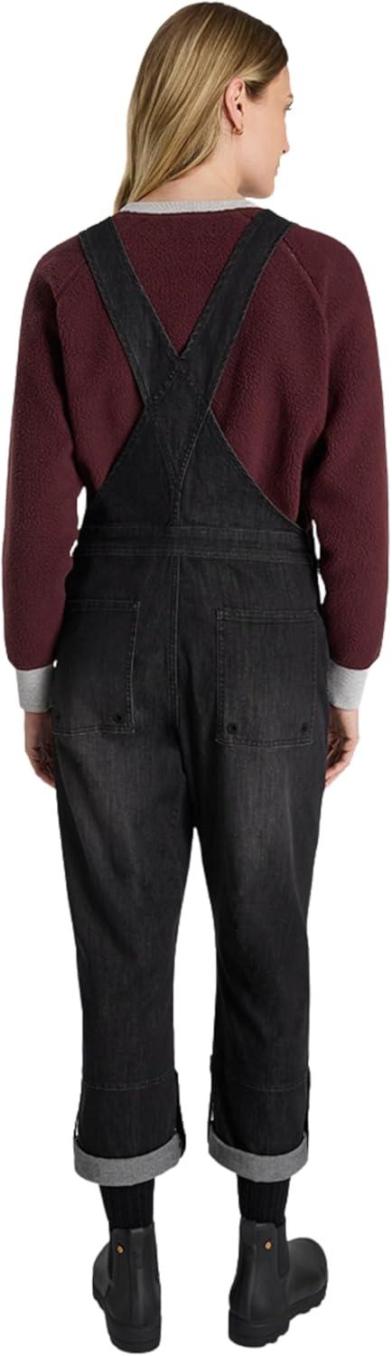 imageMartha Stewart Convertible Overall Denim Utility Jumpsuit Adjustable Cotton Workwear Stretch BibsBlack Wash