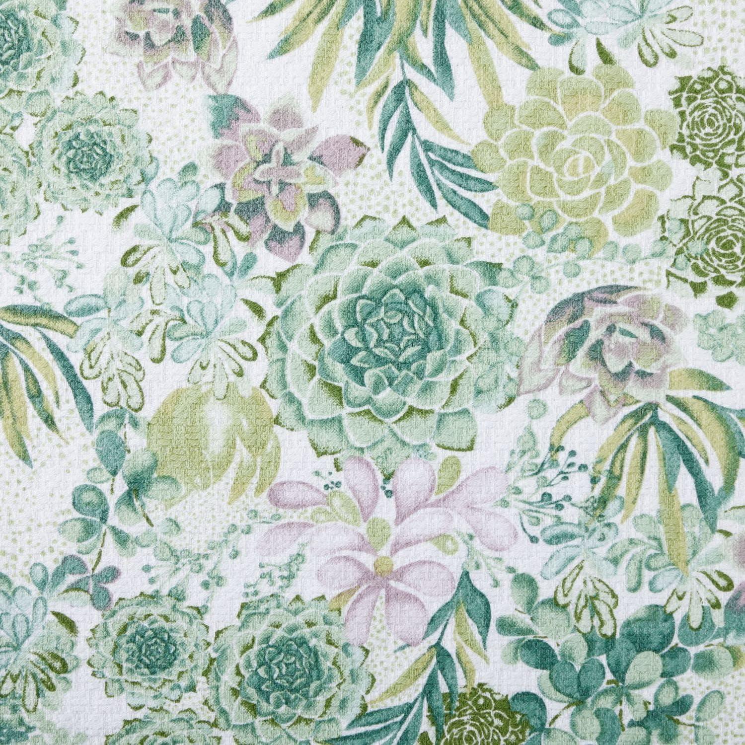 imageMartha Stewart Dual Purpose Kitchen Towel 2Pack Set Strie Medallion 16x28Succulents