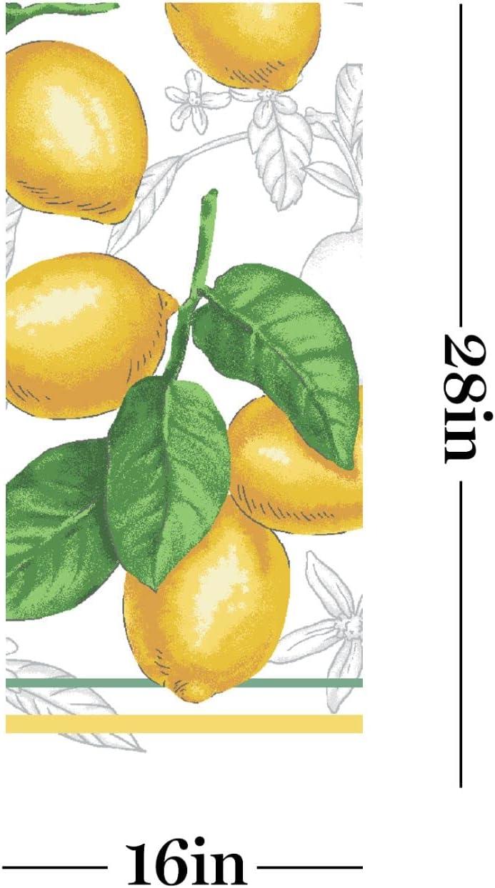 imageMartha Stewart Lots of Lemons Modern Kitchen Towel Oven Mitt amp Potholder Set 4Pack WhiteYellow