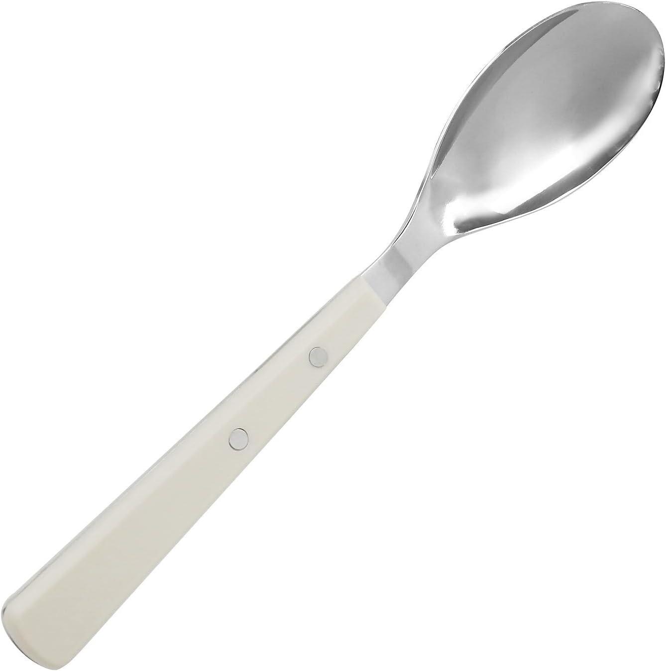imageMartha Stewart Watercliffe 16 pc Flatware Set Stainless Steel wABS Handle Warm GreyWatercliffe Linen