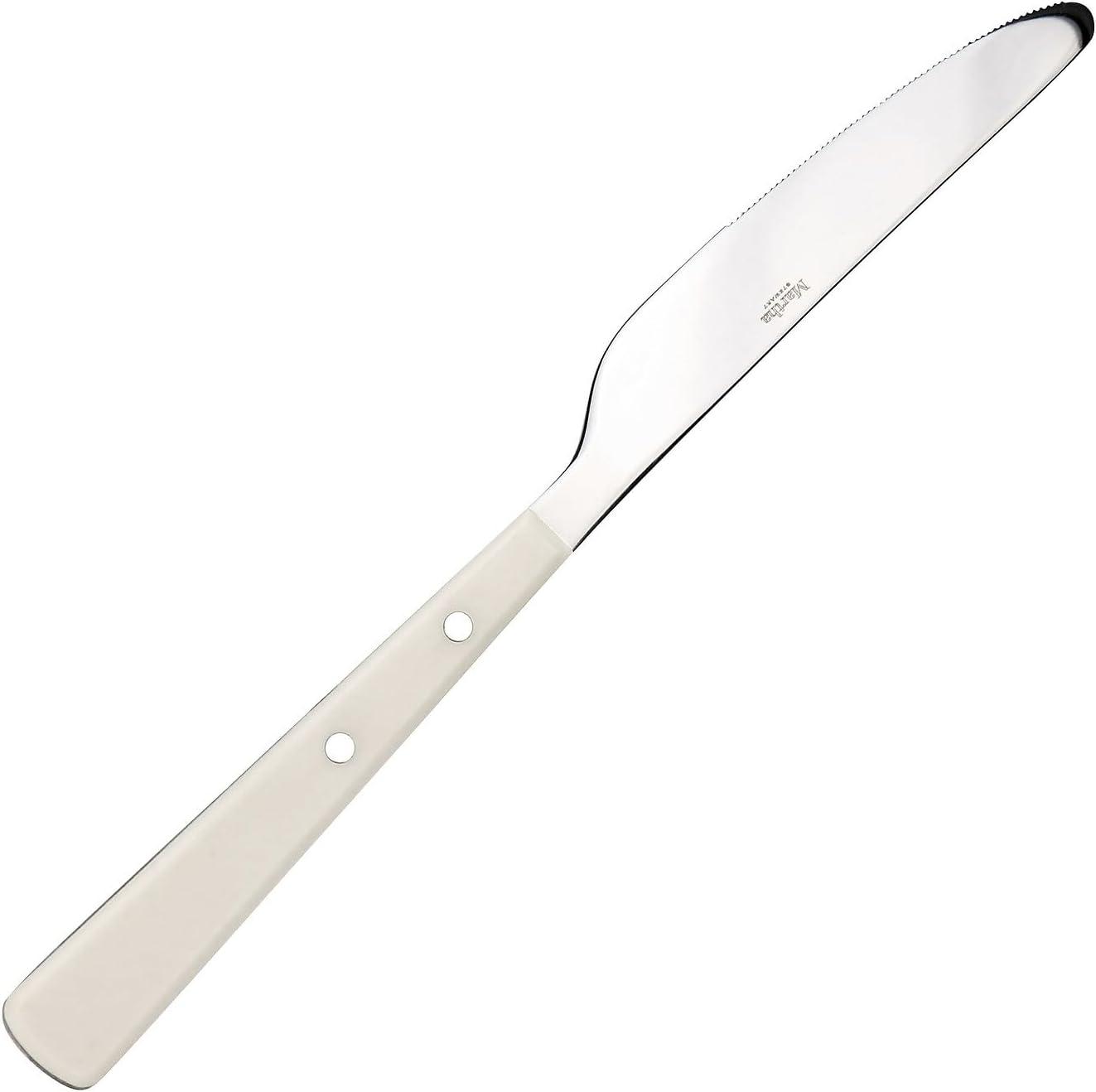 imageMartha Stewart Watercliffe 16 pc Flatware Set Stainless Steel wABS Handle Warm GreyWatercliffe Linen