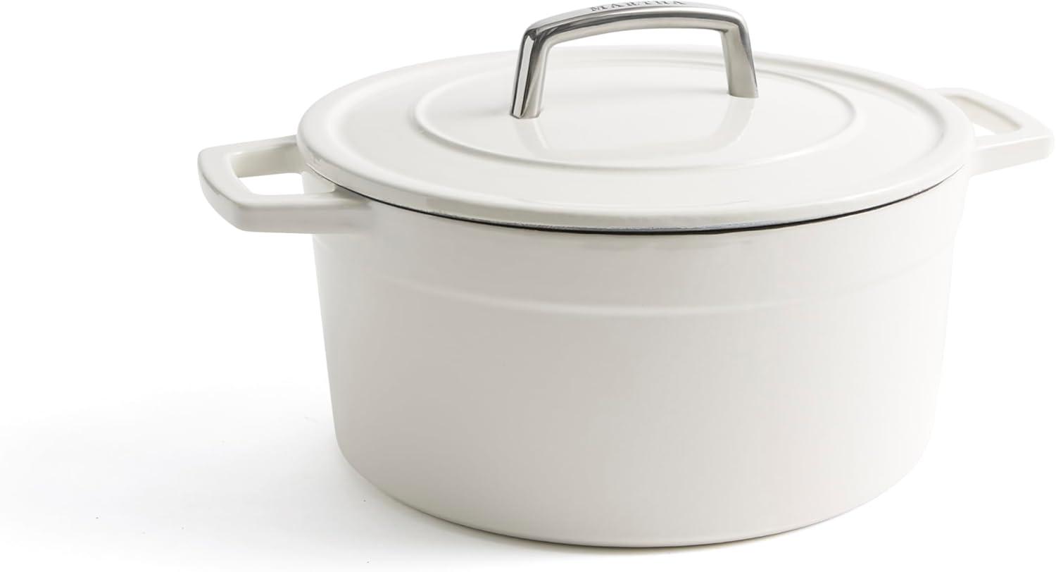 imageMartha by Martha Stewart 5 QT European Enameled Cast Iron Dutch Oven wLid CobblestoneCrescent Moon