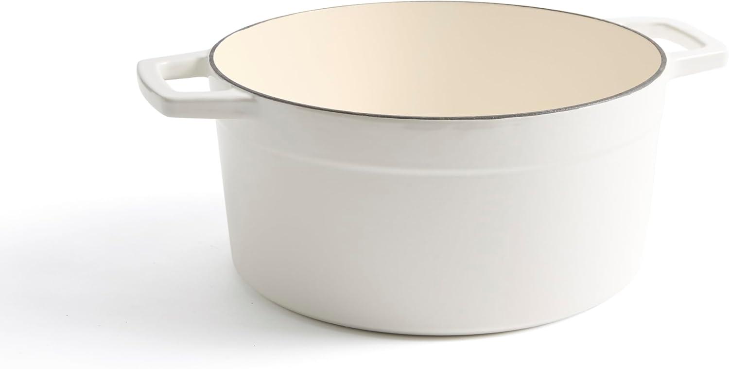 imageMartha by Martha Stewart 5 QT European Enameled Cast Iron Dutch Oven wLid CobblestoneCrescent Moon