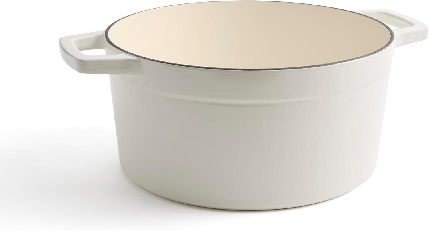 imageMartha by Martha Stewart 5 QT European Enameled Cast Iron Dutch Oven wLid CobblestoneCrescent Moon