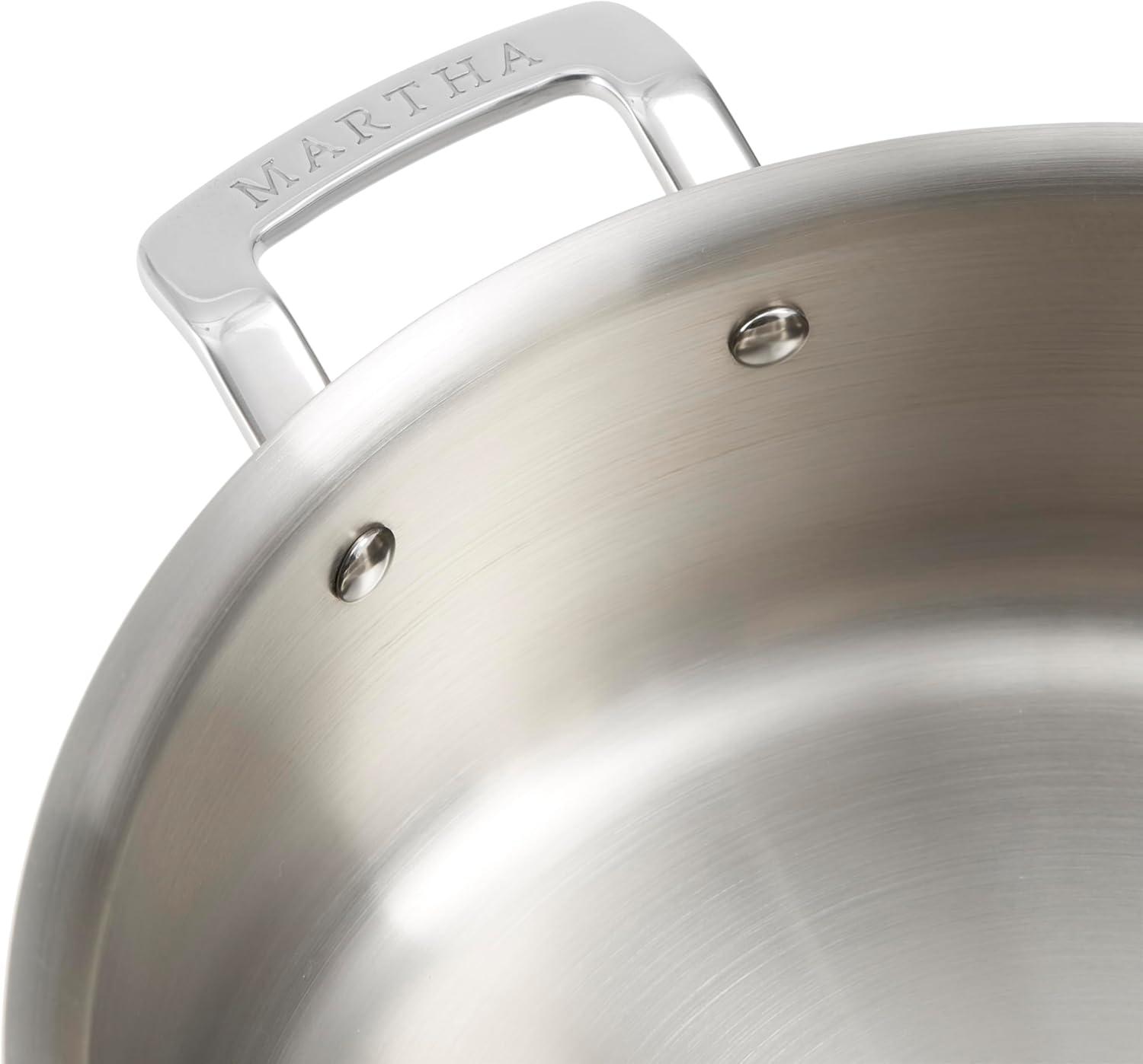 imageMartha by Martha Stewart Triply Stainless Steel 16 Roasting Pan wFlat RackStainless Steel