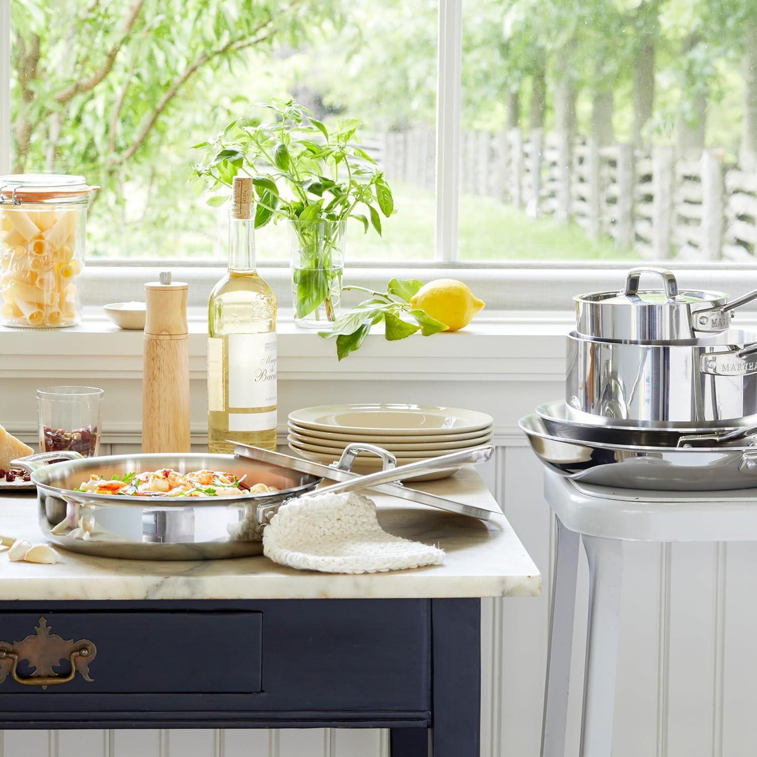 imageMartha by Martha Stewart Triply Stainless Steel 16 Roasting Pan wFlat RackStainless Steel