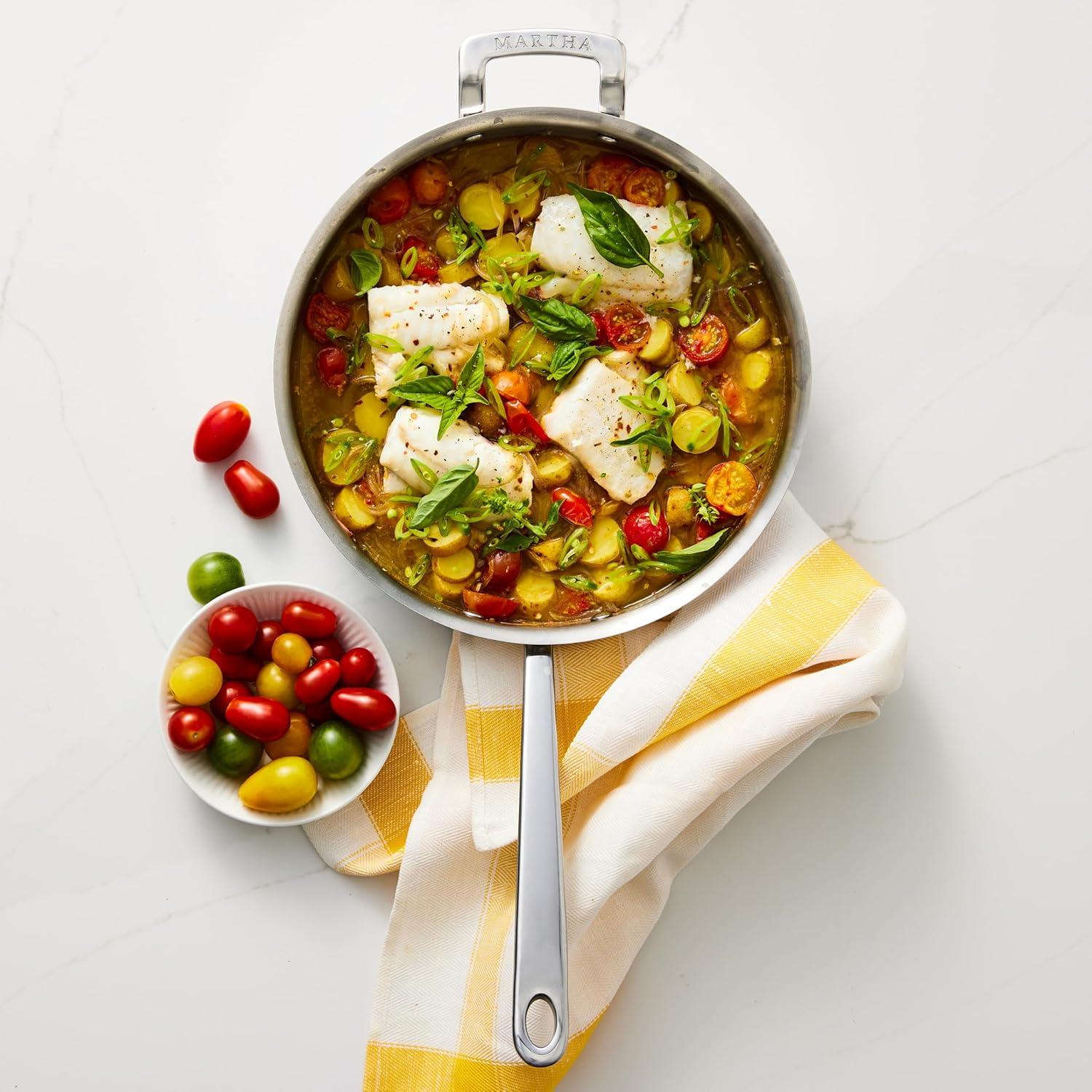 imageMartha by Martha Stewart Triply Stainless Steel 16 Roasting Pan wFlat RackStainless Steel
