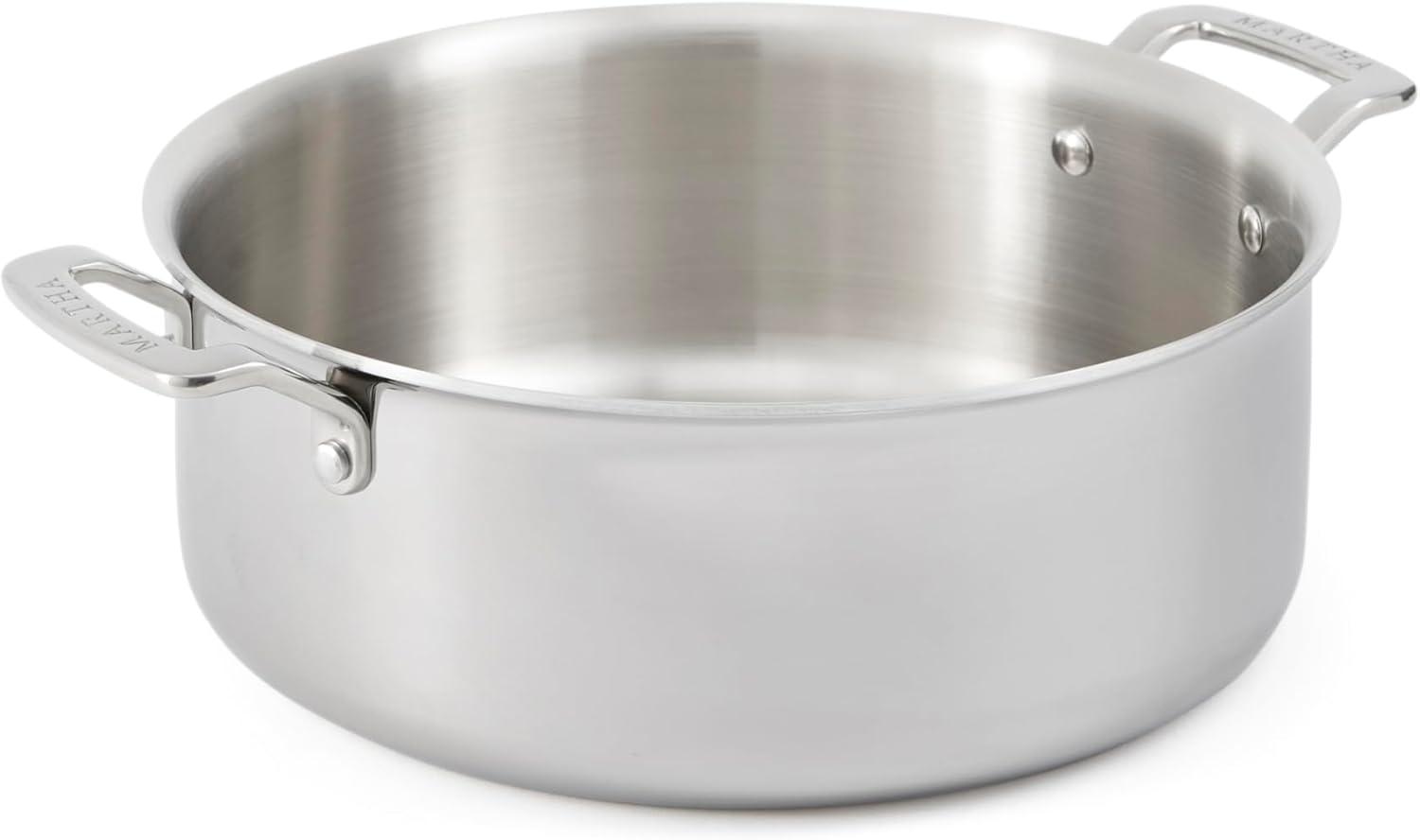 imageMartha by Martha Stewart Triply Stainless Steel 16 Roasting Pan wFlat RackStainless Steel