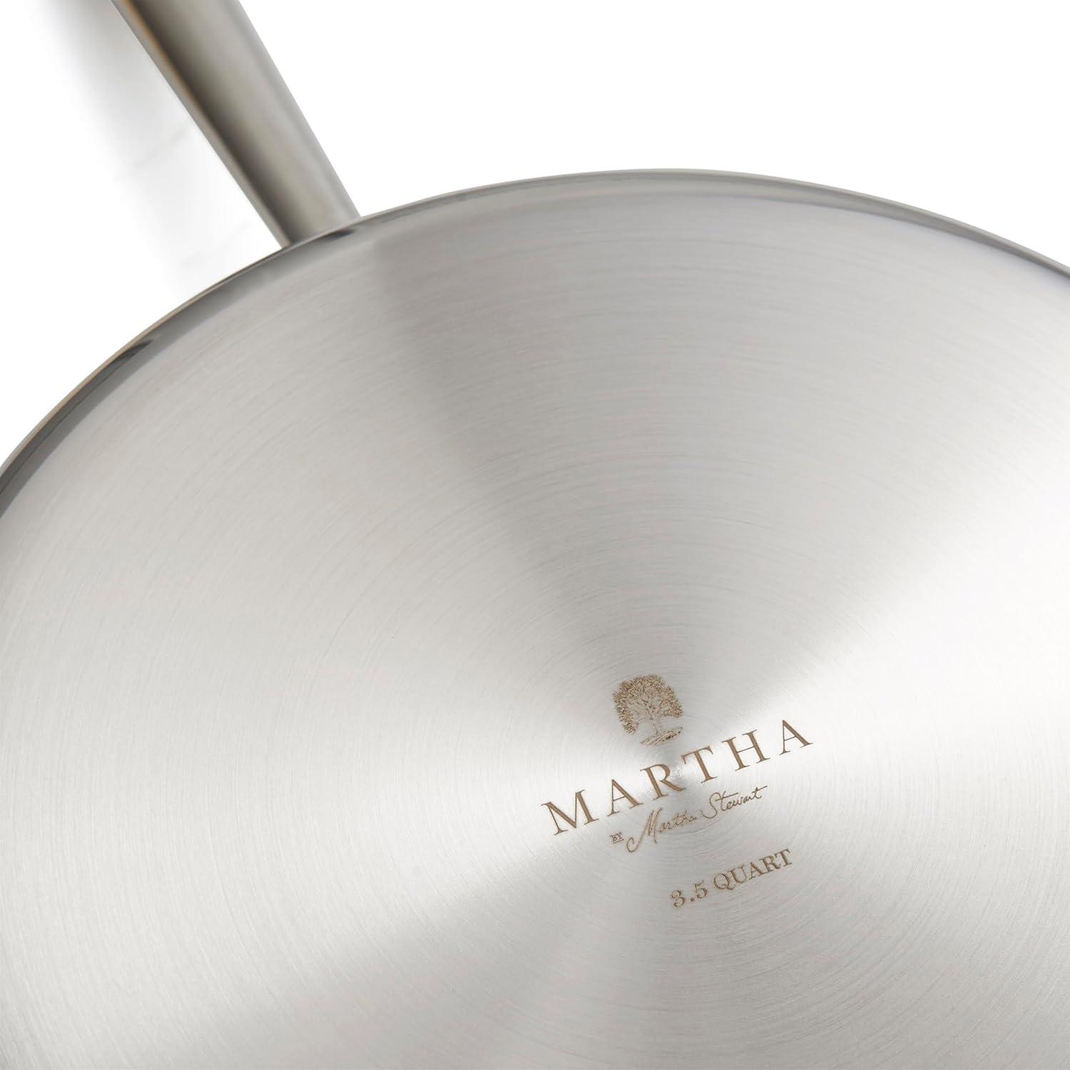 imageMartha by Martha Stewart Triply Stainless Steel 16 Roasting Pan wFlat RackStainless Steel