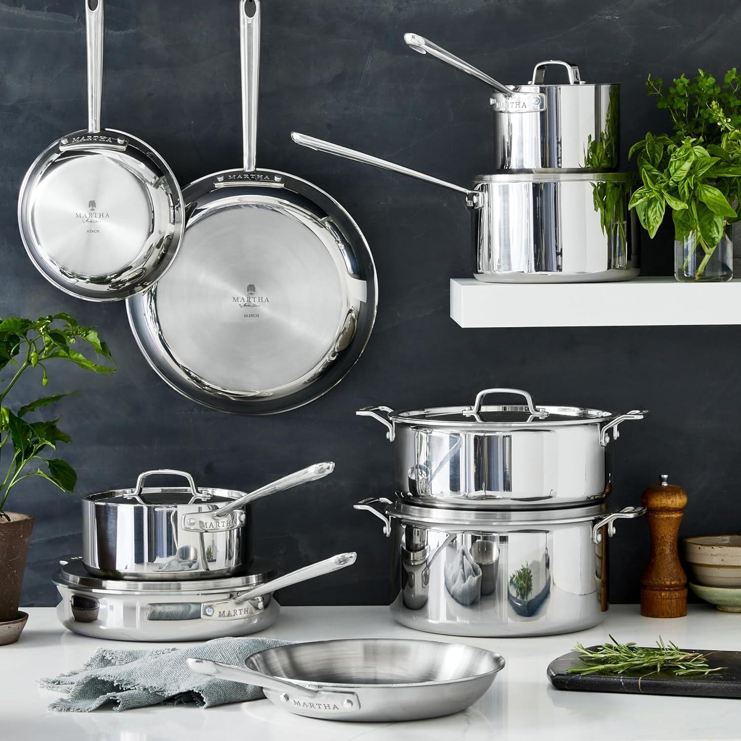 imageMartha by Martha Stewart Triply Stainless Steel 16 Roasting Pan wFlat RackStainless Steel
