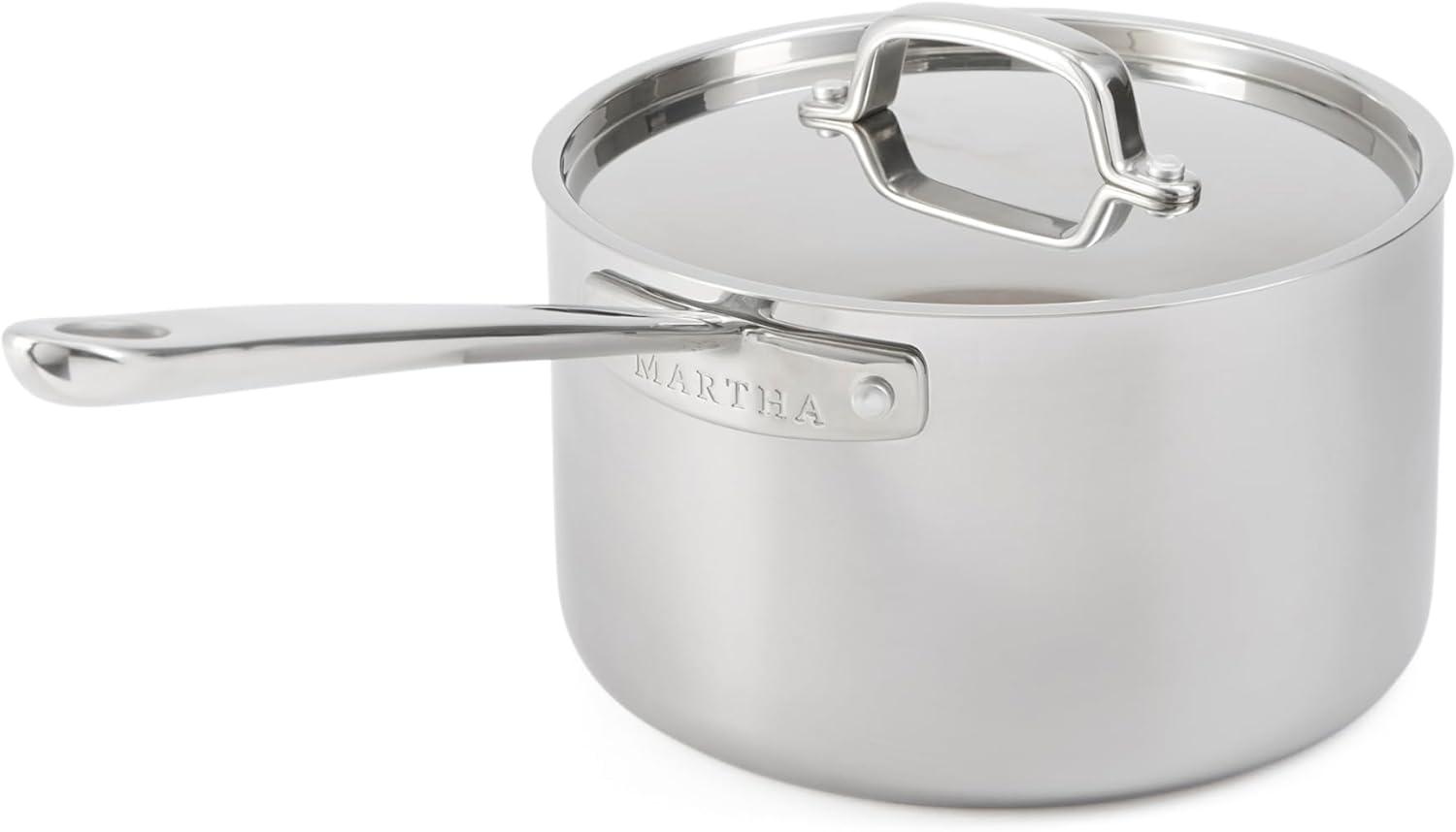 imageMartha by Martha Stewart Triply Stainless Steel 16 Roasting Pan wFlat RackStainless Steel