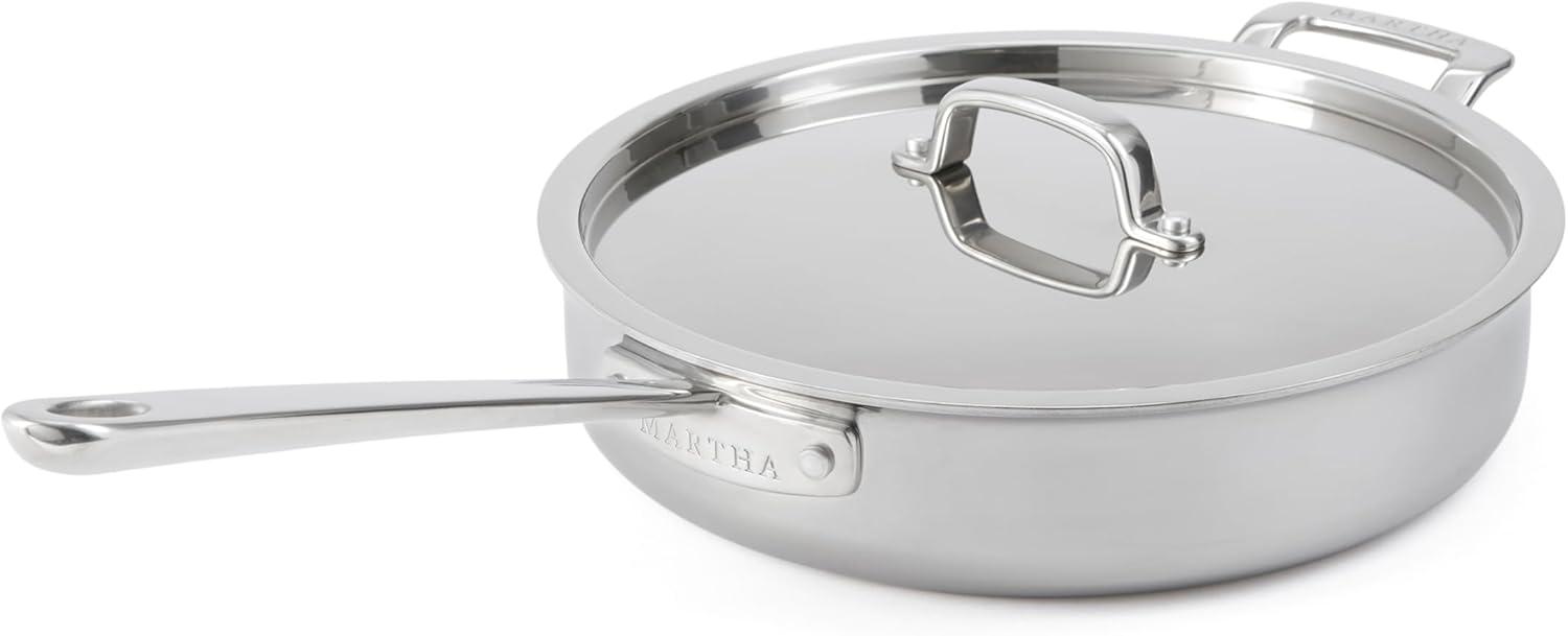 imageMartha by Martha Stewart Triply Stainless Steel 16 Roasting Pan wFlat RackStainless Steel