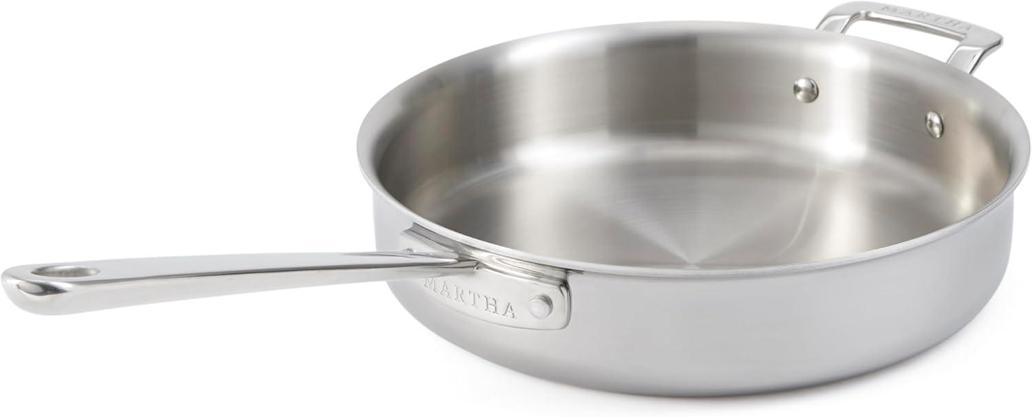 imageMartha by Martha Stewart Triply Stainless Steel 16 Roasting Pan wFlat RackStainless Steel