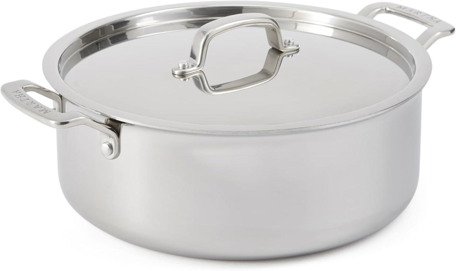 imageMartha by Martha Stewart Triply Stainless Steel 16 Roasting Pan wFlat RackStainless Steel