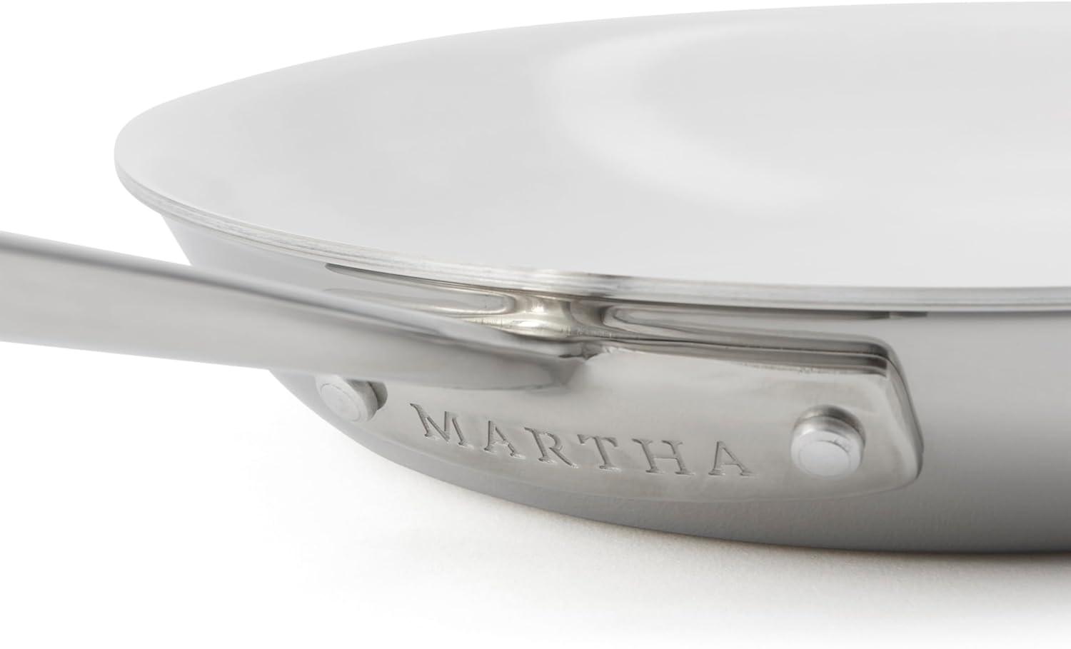 imageMartha by Martha Stewart Triply Stainless Steel 16 Roasting Pan wFlat RackStainless w Ceramic Interior