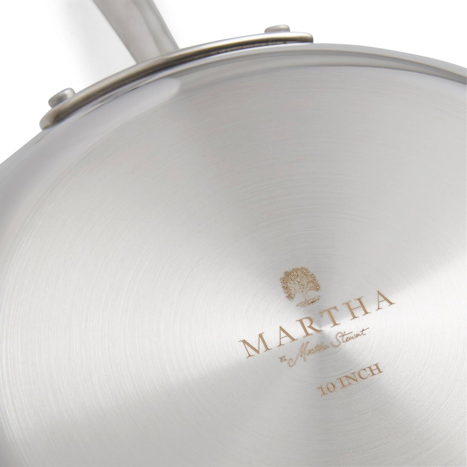 imageMartha by Martha Stewart Triply Stainless Steel 16 Roasting Pan wFlat RackStainless w Ceramic Interior