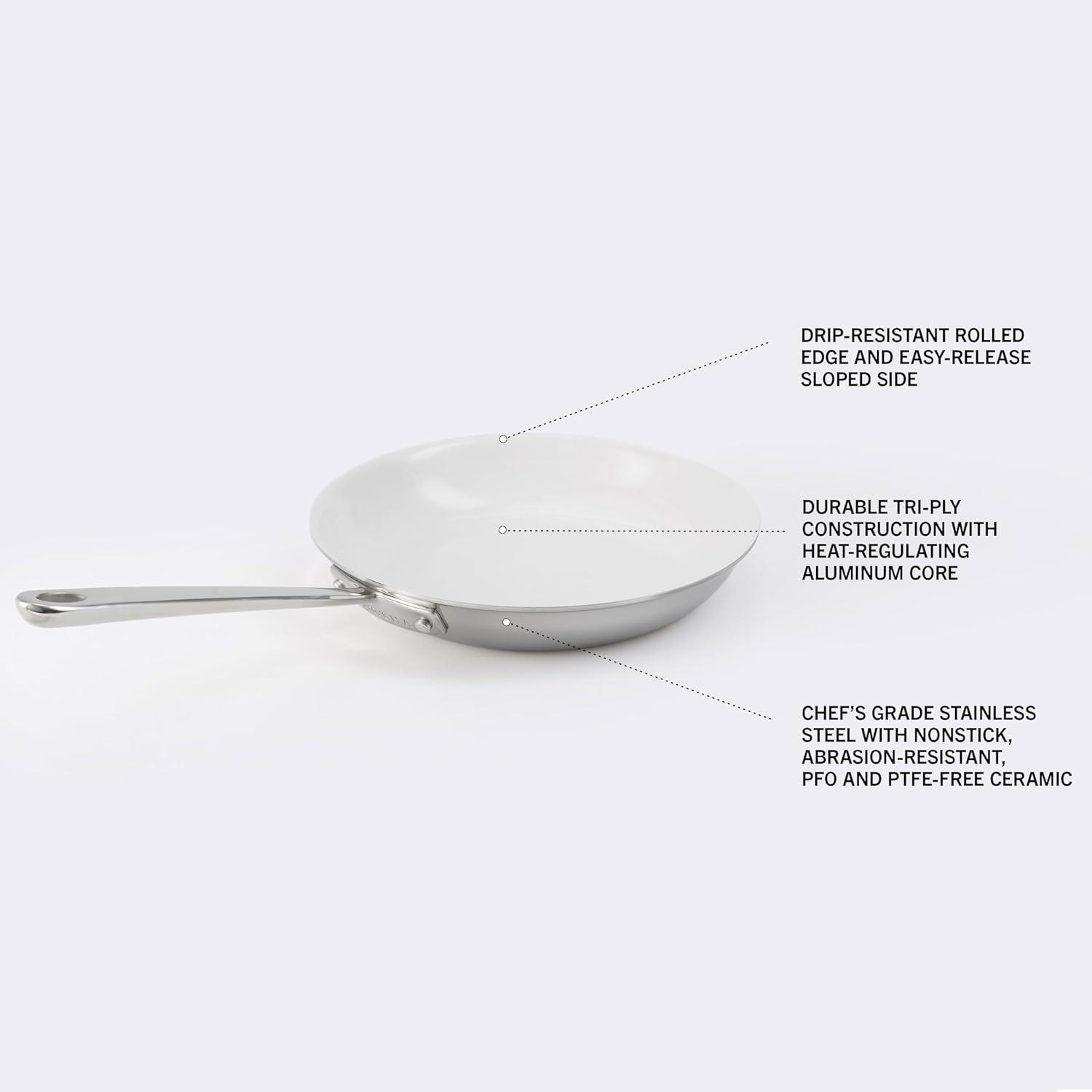 imageMartha by Martha Stewart Triply Stainless Steel 16 Roasting Pan wFlat RackStainless w Ceramic Interior