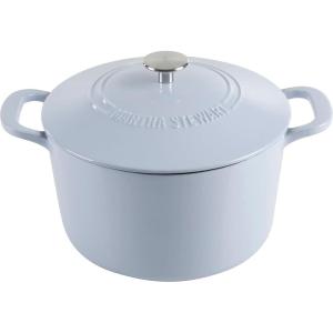 MARTHA STEWART Gatwick 7-Quart Enamel Cast Iron Dutch Oven – Martha Blue – Durable Heavy-Duty Dutch Oven for Slow Cooking, Braising & Baking(Lavender)
