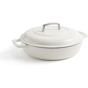 Martha by Martha Stewart 5 QT European Enameled Cast Iron Dutch Oven w/Lid – Cobblestone(Crescent Moon)