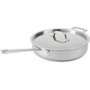 Martha by Martha Stewart Triply Stainless Steel 16″ Roasting Pan w/Flat Rack(Stainless w/ Ceramic Interior)