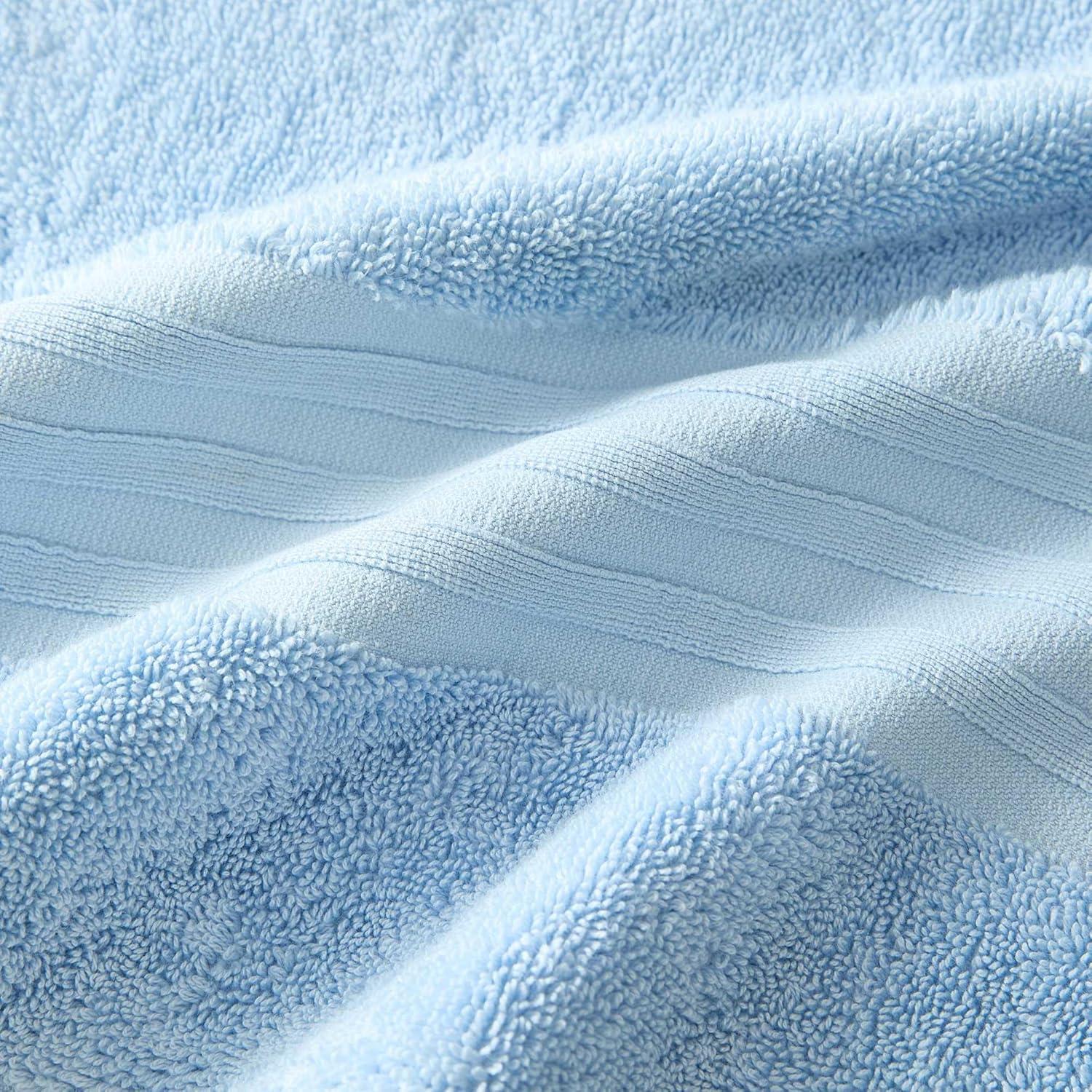 imageMartha Stewart Bath Towels Soft amp Absorbent 100 Cotton Towels Plush 700 GSM 6Piece Bathroom Towel Set with Textured Dobby Weave Skyland Manor BeigeSkyland Manor Blue