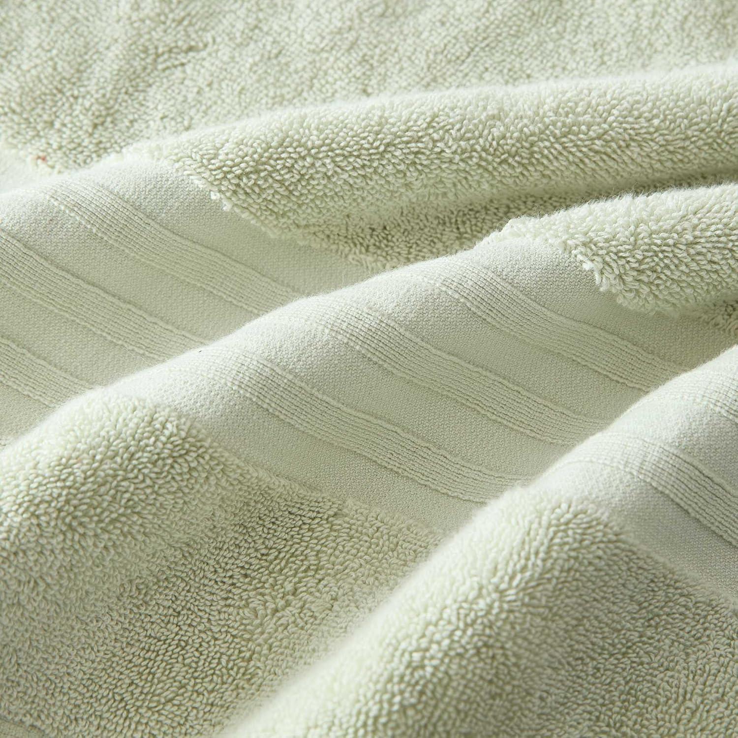 imageMartha Stewart Bath Towels Soft amp Absorbent 100 Cotton Towels Plush 700 GSM 6Piece Bathroom Towel Set with Textured Dobby Weave Skyland Manor BeigeSkyland Manor Green