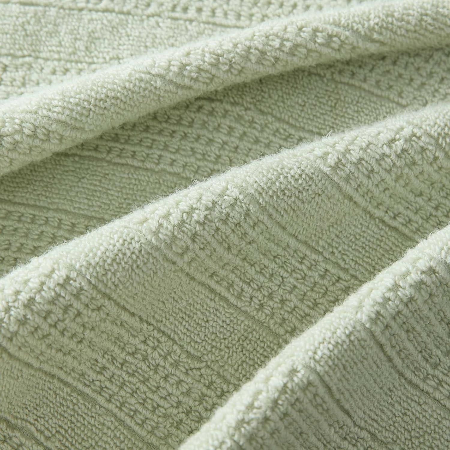imageMartha Stewart Bath Towels Soft amp Absorbent 100 Cotton Towels Solid 500 GSM 6Piece Bathroom Towel Set with Textured Weave Bedford Cottage BlueBedford Cottage Green
