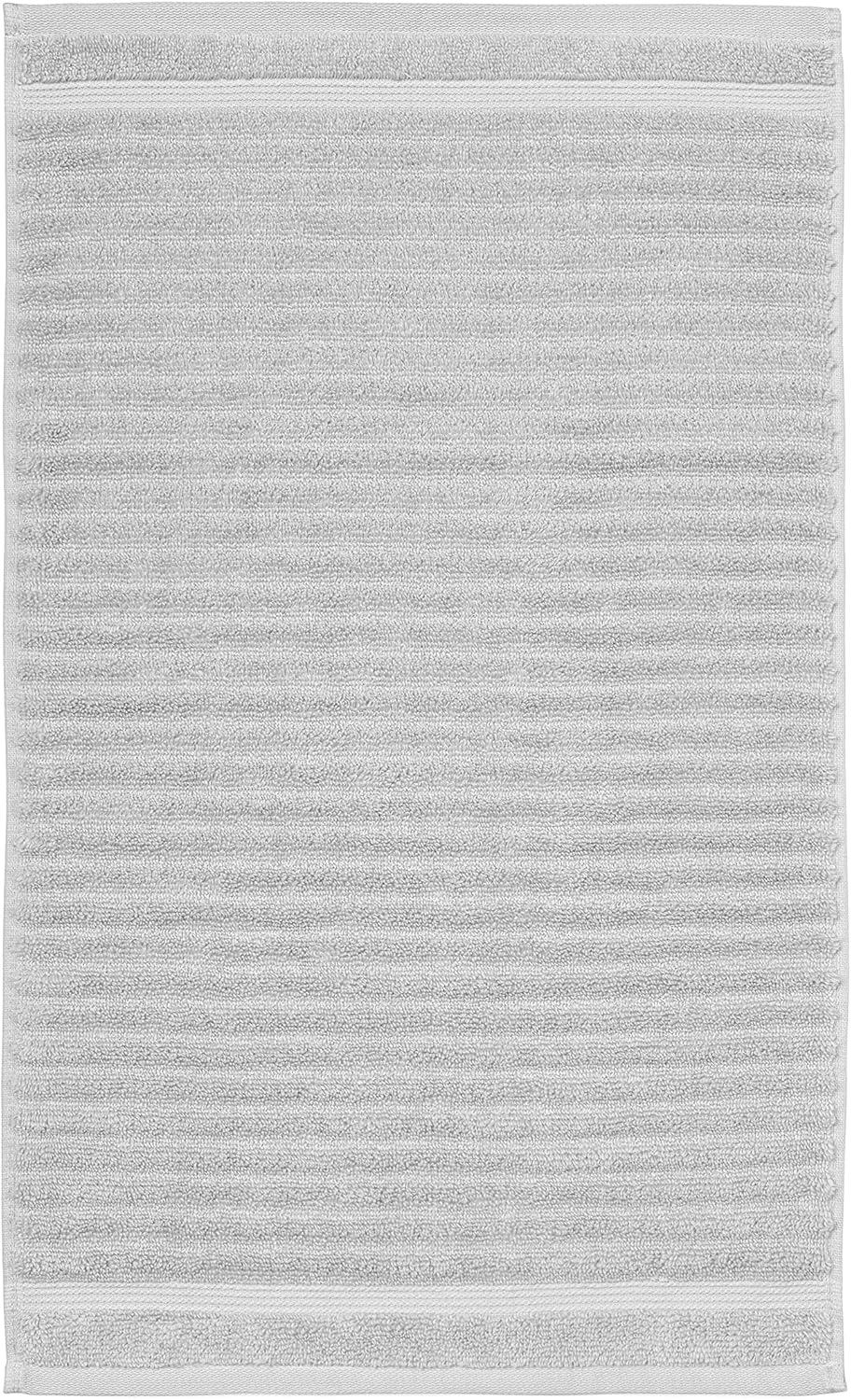 imageMartha Stewart Bath Towels Soft amp Absorbent 100 Cotton Towels Solid 500 GSM 6Piece Bathroom Towel Set with Textured Weave Bedford Cottage BlueTextured Light Grey