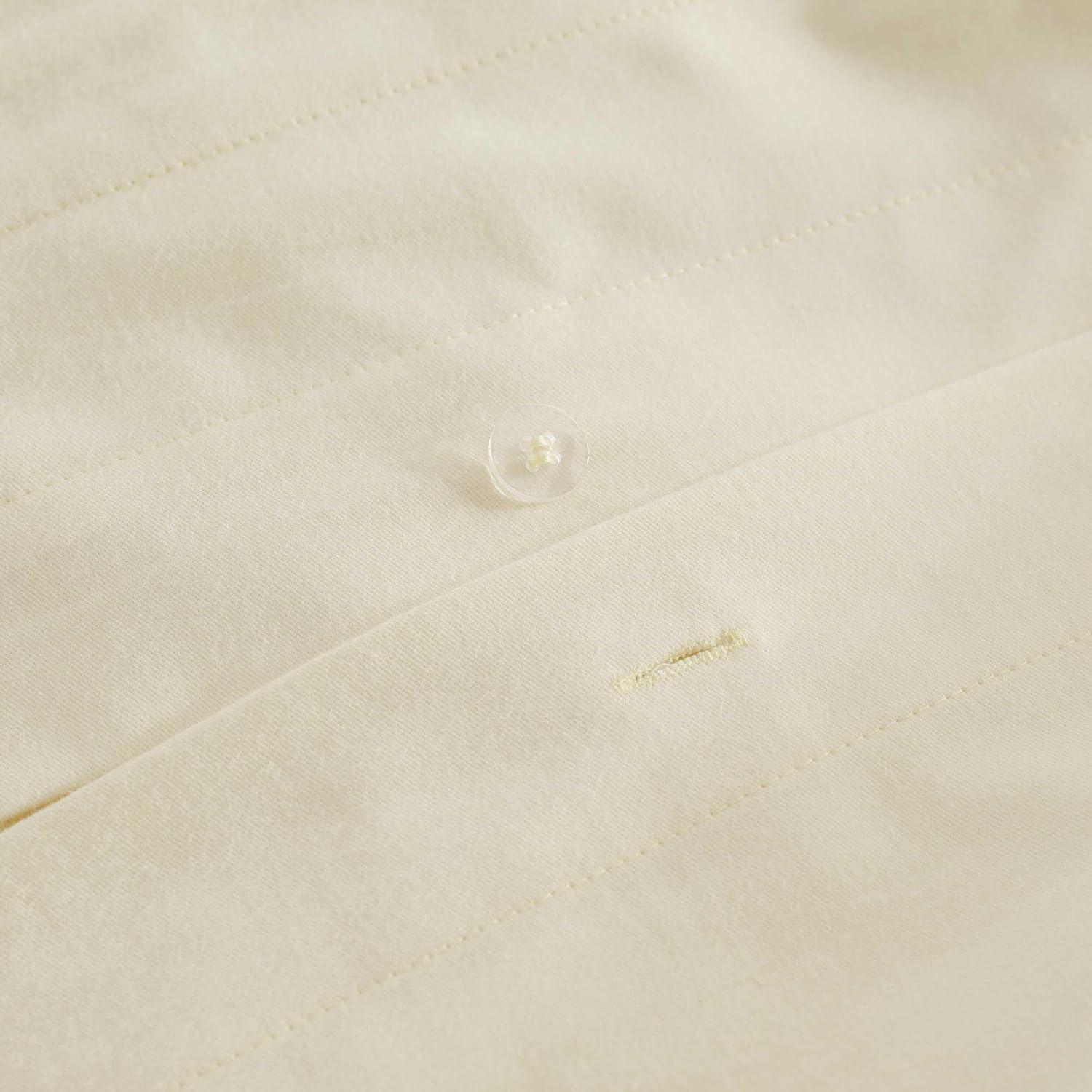 imageMartha Stewart Queen Duvet Cover Set 100 Soft Cotton Blend Bedding Corner Ties amp Button Closure 3 Piece Bed Set with Matching Pillowcases Scallop PinkWhite