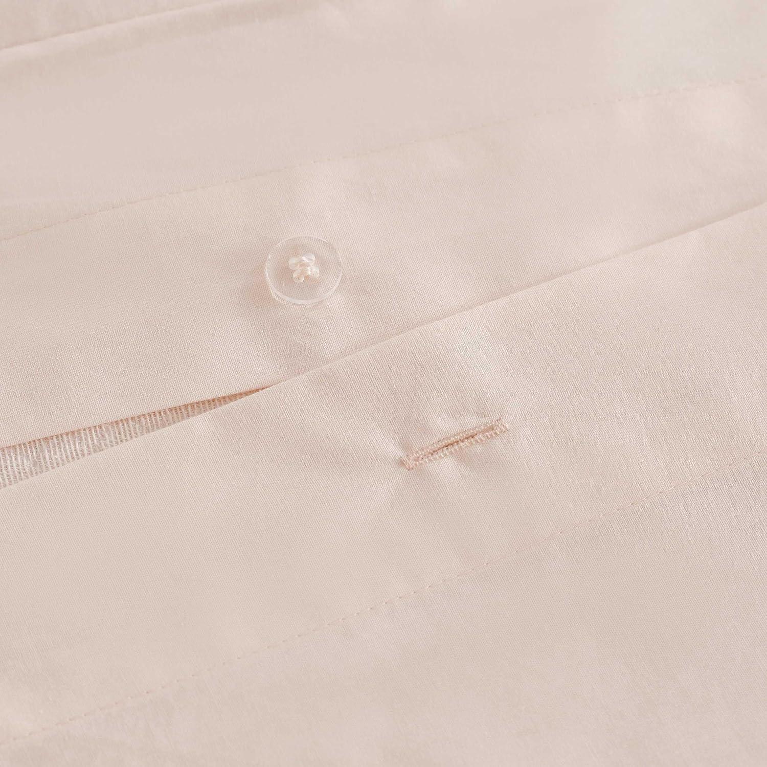 imageMartha Stewart Queen Duvet Cover Set 100 Soft Cotton Blend Bedding Corner Ties amp Button Closure 3 Piece Bed Set with Matching Pillowcases Scallop PinkPink