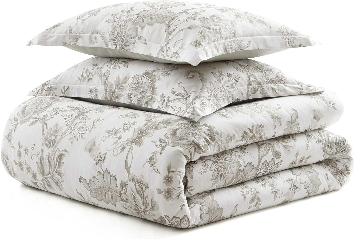 imageMartha Stewart Queen Duvet Cover Set Crisp amp Smooth Bedding with a Cotton Percale Lightweight Feel Reversible 3 Piece Bed Set with Matching Pillowcases Simple Scallop PinkSophia Stripe Blue