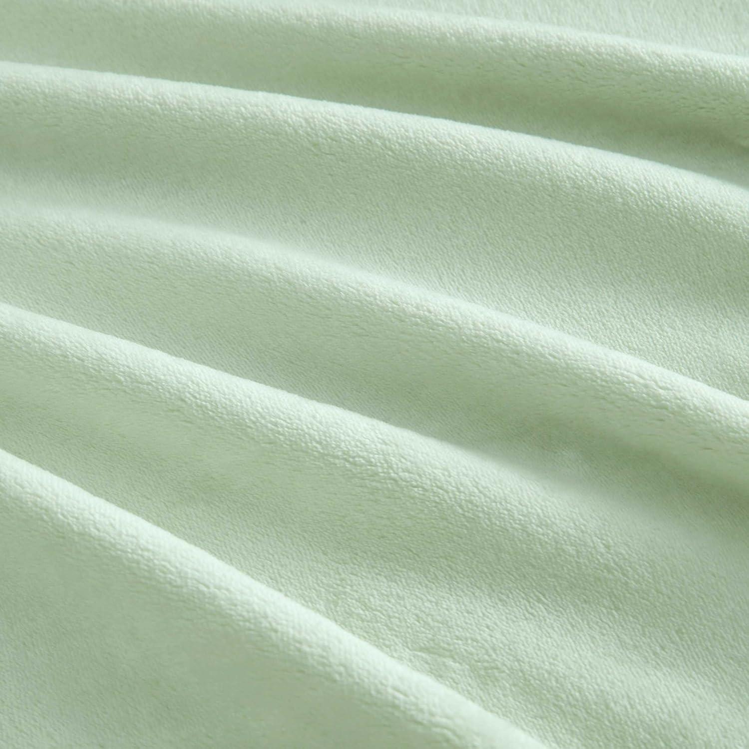 imageMartha Stewart Queen Size Blanket UltraSoft Plush Fleece Throw Blanket with DoubleNeedle Stitching 350 GSM Medium Weight Bedding for Bed or Couch Bedford Solid BlueBedford Solid Green