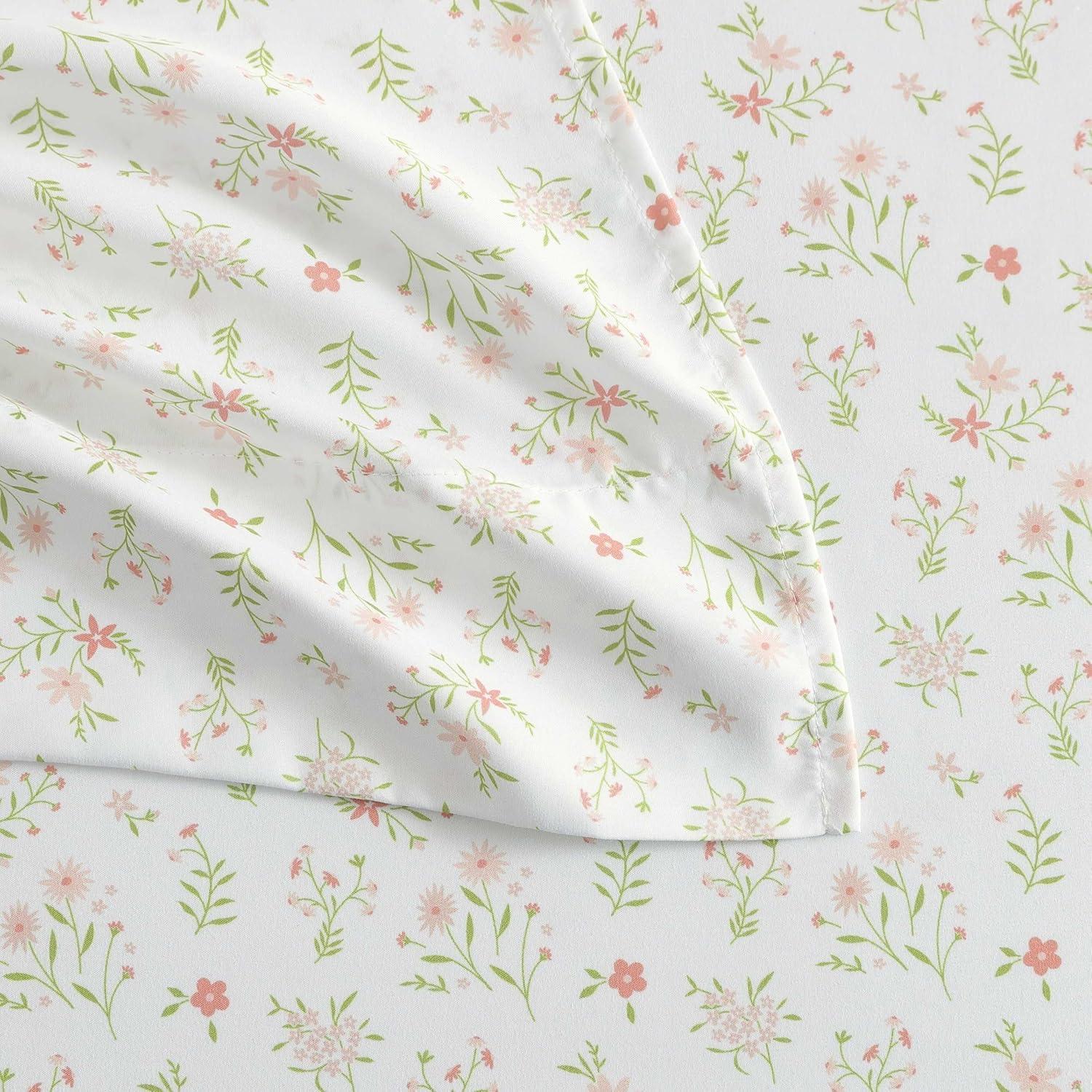 imageMartha Stewart Queen Size Sheet Set Smooth amp Lightweight Bedding with Deep Pockets Fade amp Wrinkle Resistant Bed Sheets with Matching Pillowcases Ditsy Floral PinkDitsy Floral Pink