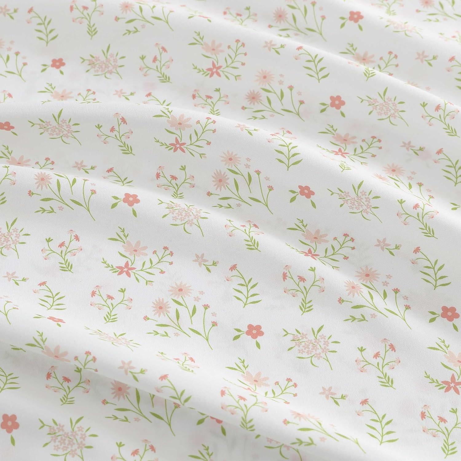 imageMartha Stewart Queen Size Sheet Set Smooth amp Lightweight Bedding with Deep Pockets Fade amp Wrinkle Resistant Bed Sheets with Matching Pillowcases Ditsy Floral PinkDitsy Floral Pink