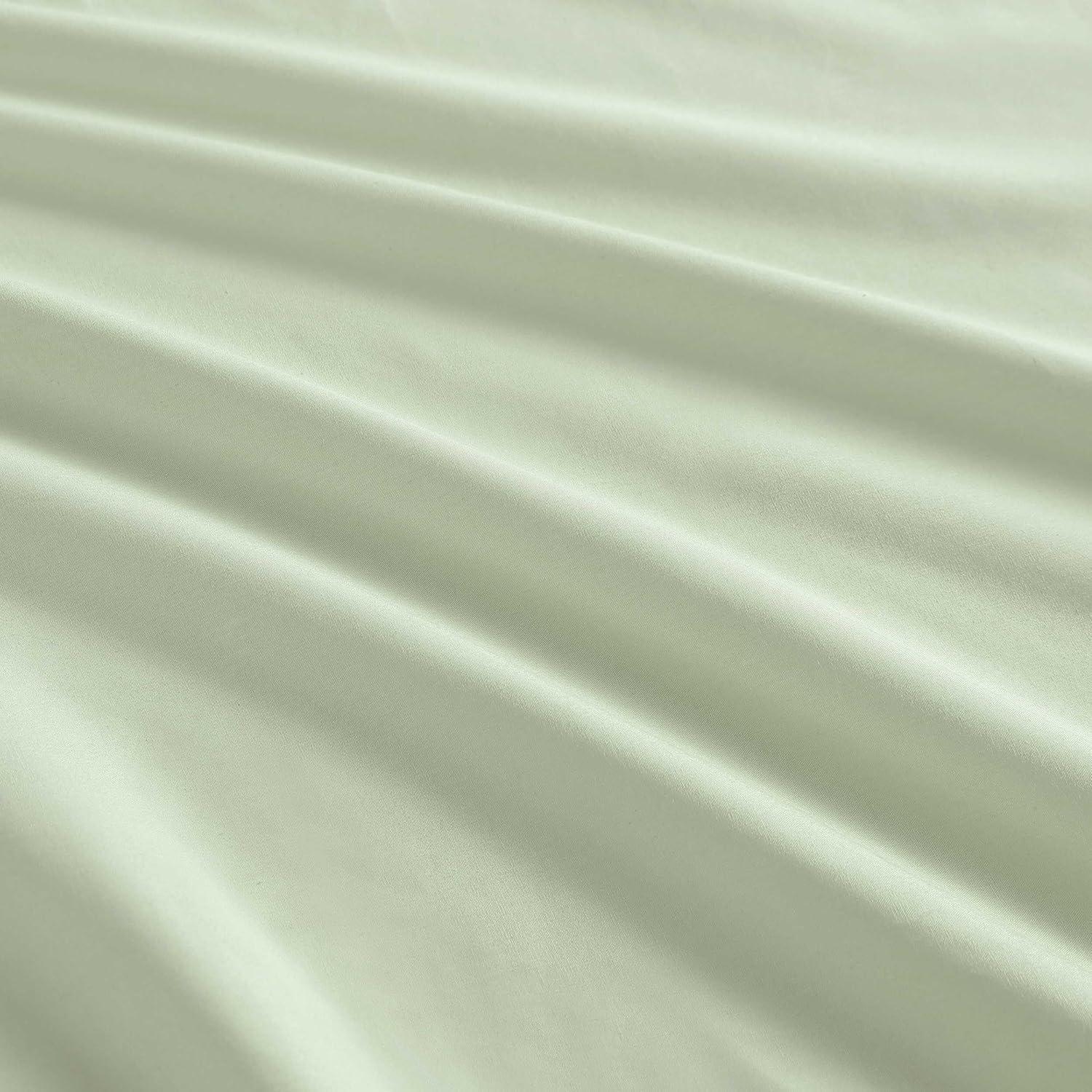 imageMartha Stewart Queen Size Sheets Set Crisp amp Tailored Cooling Sheets wa Naturally Smooth Cotton Percale Lightweight Feel Matching Pillowcases amp Fitted Sheet Skylands Solid WhiteSkylands Solid Green
