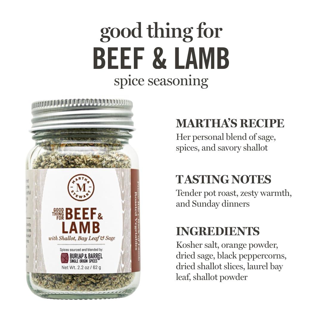 imageMartha Stewart 7Spice Gift Set 7 Single Origin Spices including Marthas Pork amp Poultry Seasoning single origin herbs and spices from Burlap amp Barrel Includes Cinnamon Vanilla amp More 7 Full Size JarsBeef Lamb