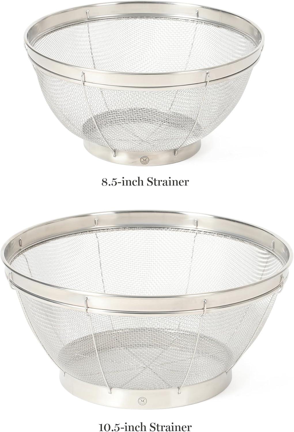 imageMartha Stewart Covello Stainless Steel Mesh Colander Set 2Pieces Silve