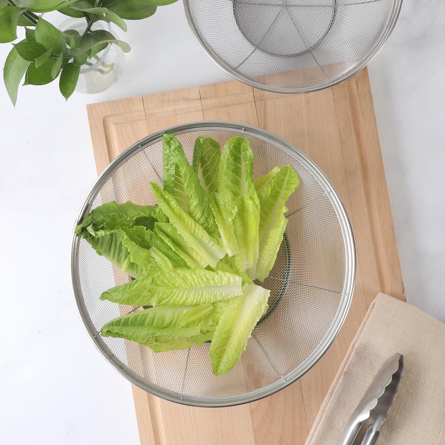 imageMartha Stewart Covello Stainless Steel Mesh Colander Set 2Pieces Silve