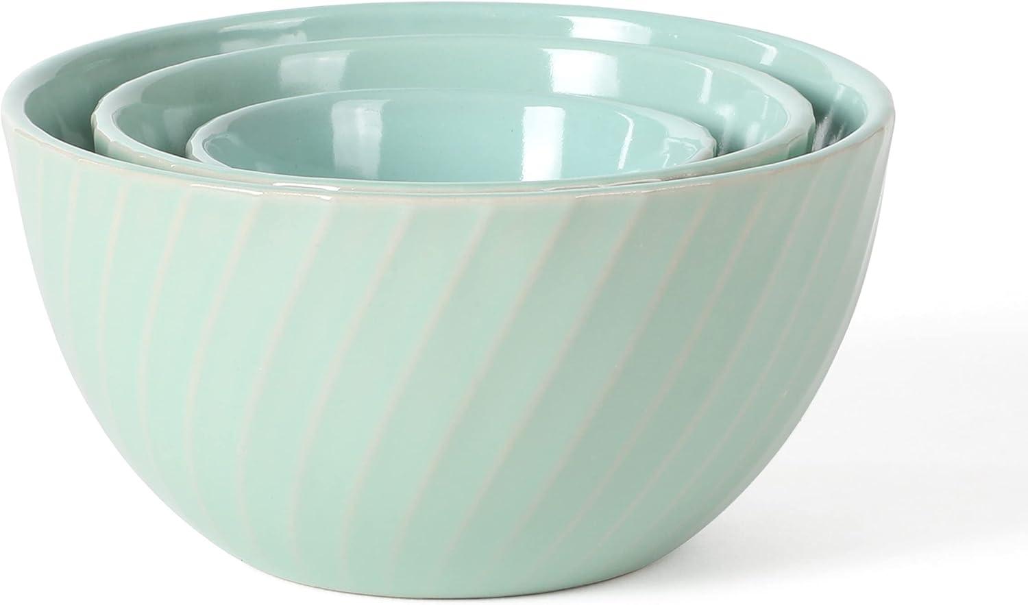 imageMartha Stewart Eagleson 3 Piece 3 4 amp 5 Round Prep Mixing Bowl Set Martha BlueMartha Blue