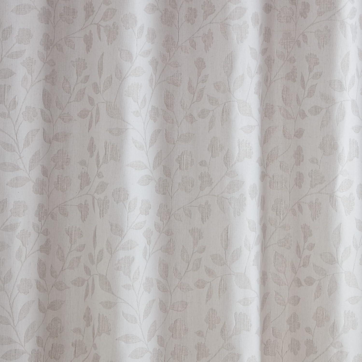 imageMartha Stewart Farmhouse Shower Curtain Coastal Palm Design Fabric Shower Curtain Boho Style with Textured Pucker Weave Modern Tropical Bathroom Dcor Machine Washable 72 x 72 Jenine Sage GreenFloral Linen Color