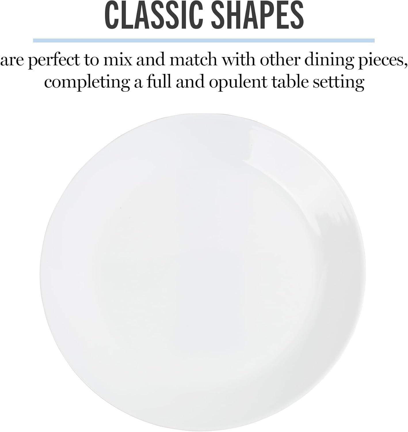 imageMartha Stewart Opalton 6Piece 10Inch Dinner Plates Chip and Break Resistant Opal Glass Plates Durable and Lightweight Dinnerware Set for Everyday Use