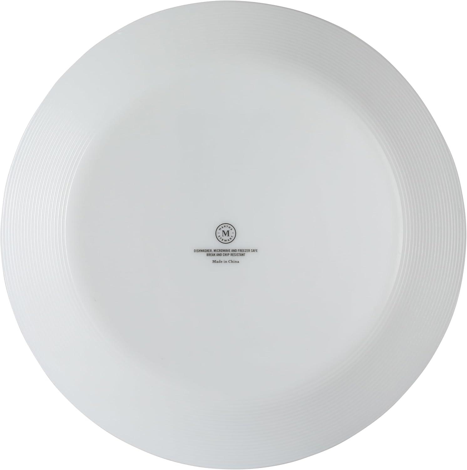 imageMartha Stewart Opalton 6Piece 10Inch Dinner Plates Chip and Break Resistant Opal Glass Plates Durable and Lightweight Dinnerware Set for Everyday Use