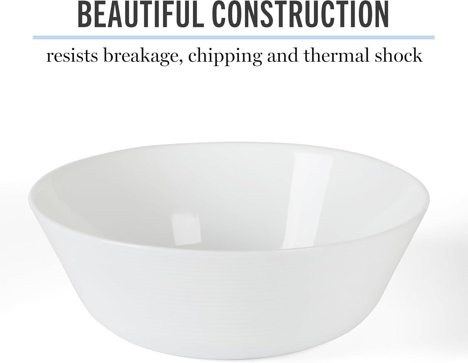 imageMartha Stewart Opalton 6Piece 6Inch Soup and Cereal Bowls Lightweight Chip and Break Resistant Opal Glass Bowls for Everyday Use
