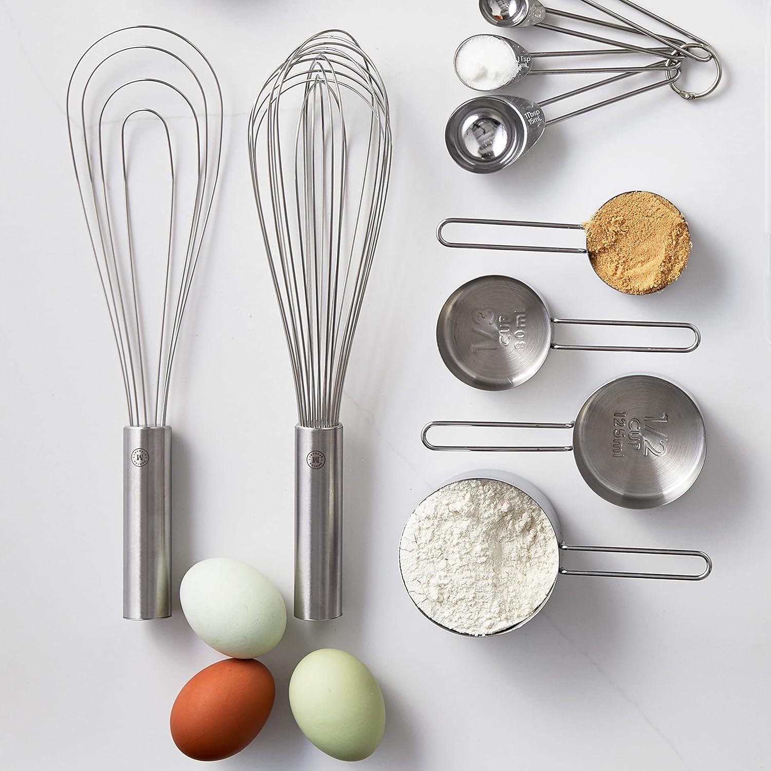imageMartha Stewart Richburn 12Inch Stainless Steel Balloon Whisk Satin Finish Durable Kitchen Whisk for Mixing and Whipping12 Balloon Whisk Pack of 8