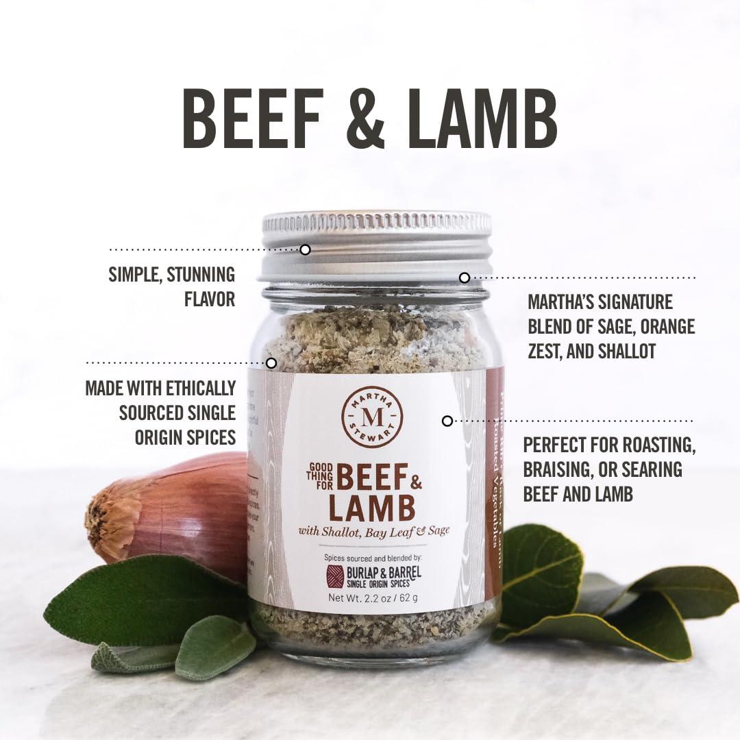 imageMartha Stewart Seafood amp Chicken Seasoning Bright Zesty amp Irresistible A Handcrafted Blend of SingleOrigin Spices from Burlap amp Barrel Perfect for Fish Shellfish amp Poultry 23 oz Glass JarBeef Lamb