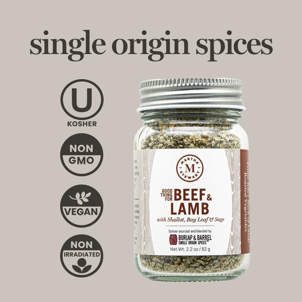 imageMartha Stewart Seafood amp Chicken Seasoning Bright Zesty amp Irresistible A Handcrafted Blend of SingleOrigin Spices from Burlap amp Barrel Perfect for Fish Shellfish amp Poultry 23 oz Glass JarBeef Lamb