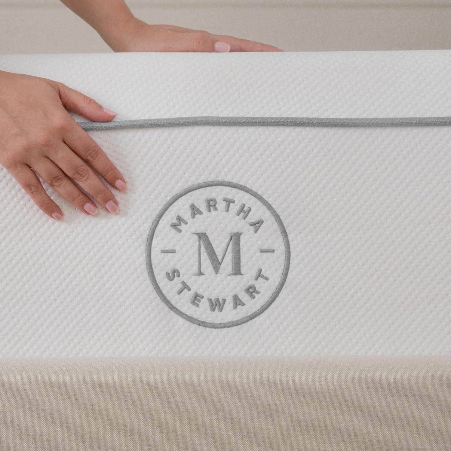 imageMartha Stewart SleepComplete Queen Mattress in a Box MediumFirm Pocket Spring and Foam Hybrid Mattress DualAction Cooling 5Zones Coolweave Cover12 WhiteQueen