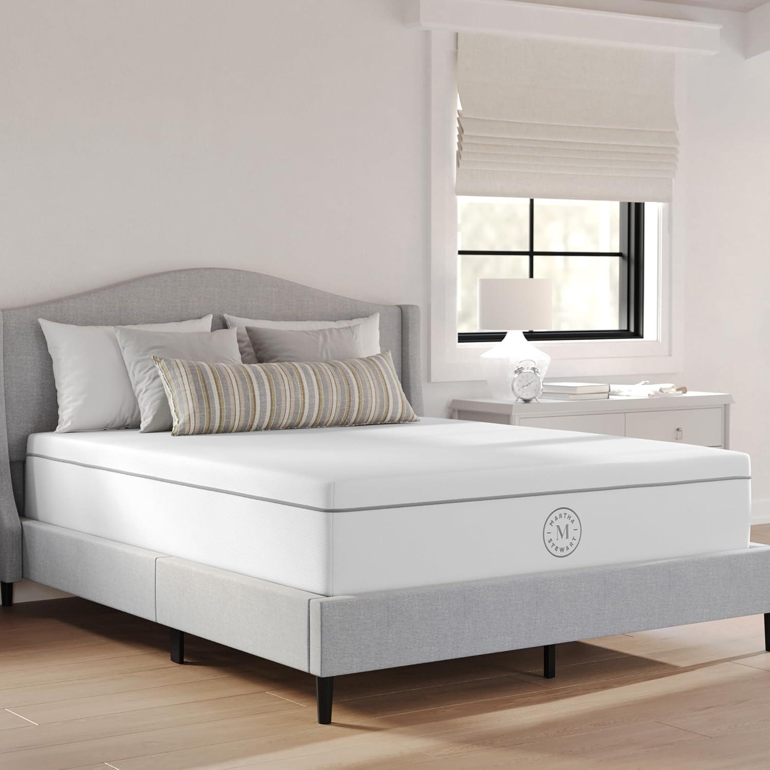 imageMartha Stewart SleepComplete Queen Mattress in a Box MediumFirm Pocket Spring and Foam Hybrid Mattress DualAction Cooling 5Zones Coolweave Cover12 WhiteQueen