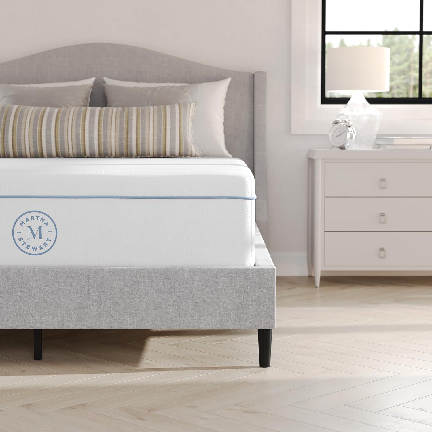 imageMartha Stewart SleepComplete Queen Mattress in a Box MediumFirm Pocket Spring and Foam Hybrid Mattress DualAction Cooling 5Zones Coolweave Cover12 WhiteFull
